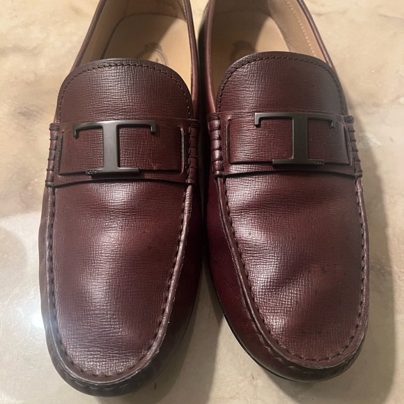 Tod's Burgundy Leather Loafers - Picture 6 of 10